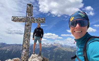 In cima alla Roda di Vael, via normale: vista top